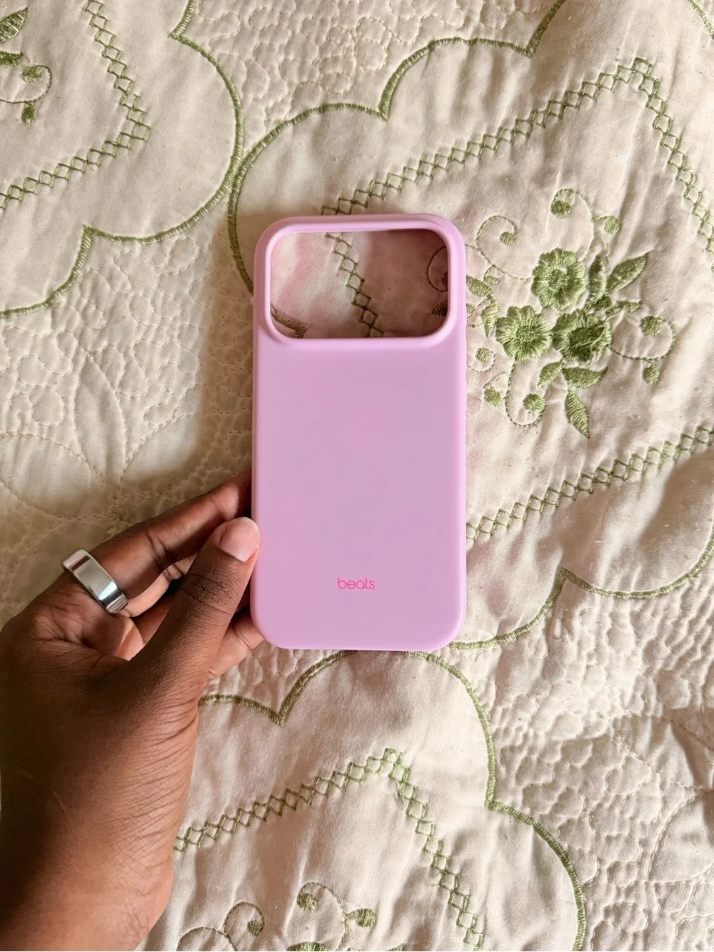 iPhone 17 pro pebble pink apple silicone case!